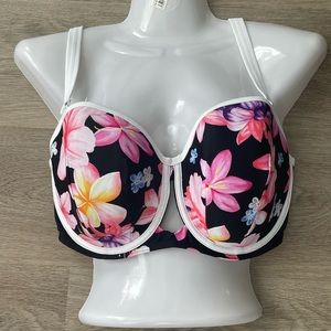 Curvy Kate Tropicana bandeau 32g(uk)bikini top with removable/adjustable straps